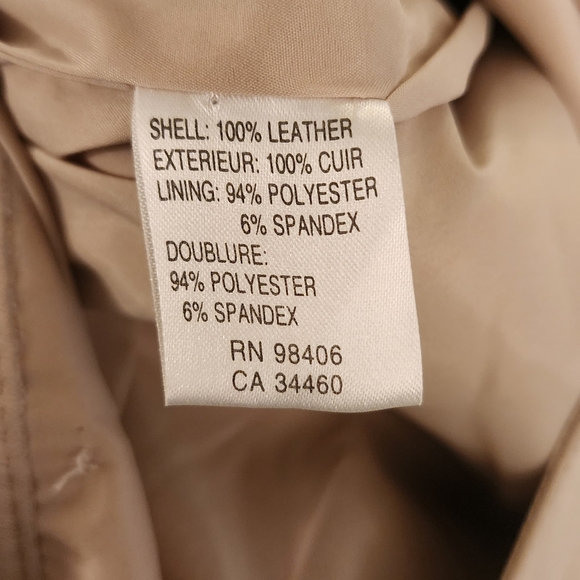 Theory Leather Pants, off-white Women Size 6 - Picture 5 of 5